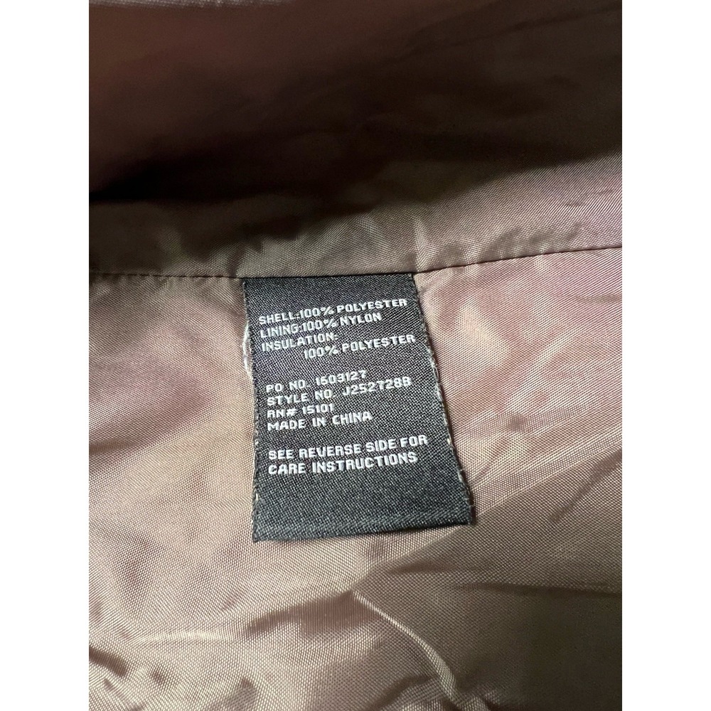 Jones‎ New York Women's Quilted Lined Zip Jacket Stand-Up Collar Brown L - Picture 4 of 7